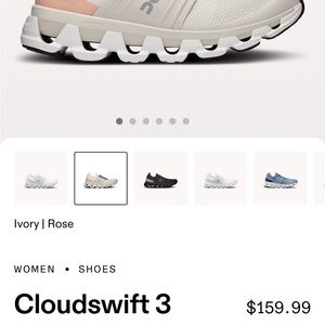 On Cloudswift 3 - ivory rose. Size 8.5 women’s. Never worn.